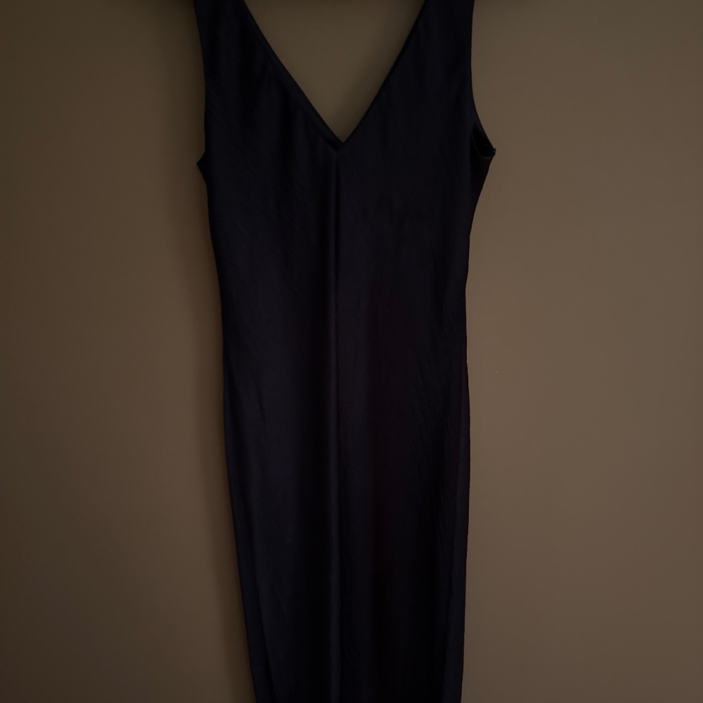 Navy slip dress